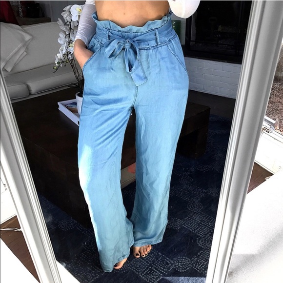 LAST ONE ‼️ S/L 👉🏼 Blue Wide Leg Pants 💦 - Picture 4 of 8